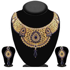 Tip Top Fashions 2201502 Fine Jewelry <b>Set</b> <b>Gold</b> Plated Stone Necklace - Product Image 1