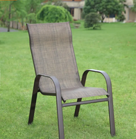 Chaises de jardin en aluminium d'extérieur Chaise de salle à manger empilable en aluminium avec bras d'usine jinhua proposée directement