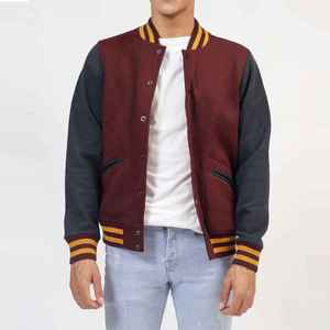 2025 nouveauté personnalisé laine broderie cuir manches veste universitaire pour hommes Vintage Letterman Style support OEM ODM - Product Image 3
