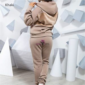 Ensemble de survêtement 2 pièces pour femmes, sweat à capuche à manches longues + jogging, athleisure, à capuche, automne-hiver - Product Image 3