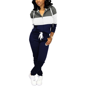Trajes de chándal de 2 piezas con cremallera ecológicos personalizados para mujer, todos los colores disponibles, venta al por mayor, precio barato, trajes de chándal de invierno - Product Image 5