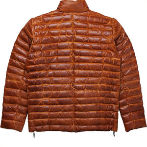 Chaqueta acolchada de cuero ligera personalizable de alta calidad para hombre cuello con capucha estilo burbuja tela opciones al por mayor - Product Image 2