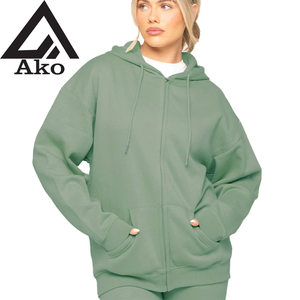 ชุดฮู้ดดี้ออกกำลังกายสำหรับผู้หญิง ผ้าฝ้ายคุณภาพสูง ซิปหน้า ระบายเหงื่อได้ดี เหมาะสำหรับวิ่งและออกกำลังกาย ผลิตโดย Ako - Product Image 1