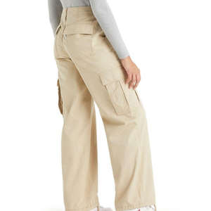Pantalones Cargo Casuales de Lona de Primera Calidad, Cintura Media, Color Liso Personalizado para Hombre, Ropa Exterior Moderna, Transpirable y a la Moda - Product Image 3