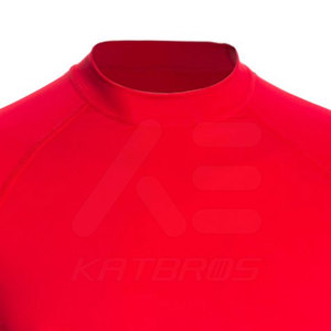 KATBROS เสื้อกีฬาแขนยาวสีแดงสำหรับผู้ชาย พิมพ์ลายโลโก้ด้านหน้า ป้องกันแบคทีเรีย เป็นมิตรกับสิ่งแวดล้อม แห้งเร็ว ขนาดผู้ใหญ่ - Product Image 4