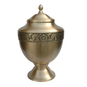 Style américain traditionnel argent gravé métal animal de compagnie crémation urne funéraire mémorial souvenir pour le service des cendres - Product Image 5