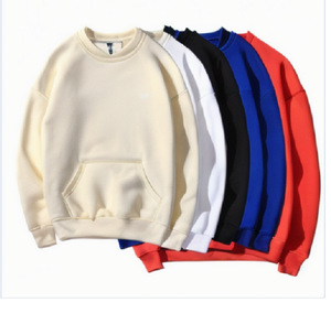 Sweatshirts en coton pour hommes respirants et confortables pour les sports de plein air col rond tissage au crochet Logos personnalisés sérigraphie solide - Product Image 1