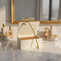 Boîte-cadeau en papier personnalisée avec poignée en ruban et insert |   Boîte d'emballage portable pour cosmétiques, électronique et cadeaux