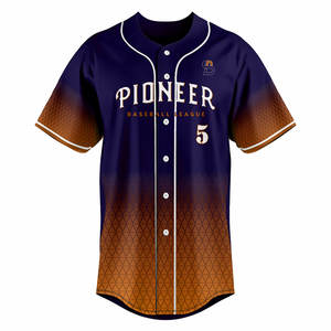 Jersey de béisbol con botones de fabricante de Pakistán Jersey de béisbol de color sólido Jersey de béisbol - Product Image 3