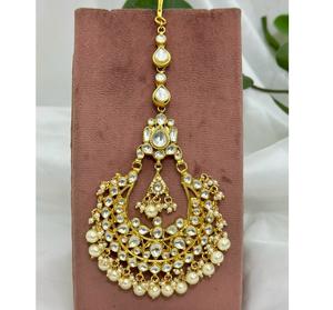 ต่างหูระย้าทองเหลืองชุบทองคุณภาพพรีเมียมสวยงามสำหรับงานแต่งงานของผู้หญิง - Product Image 1