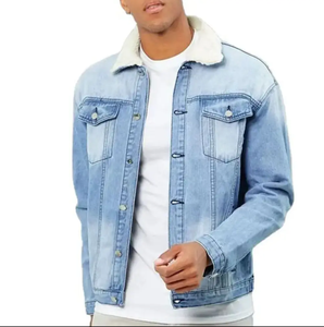 Nueva moda al por mayor chaquetas de mezclilla lisas para hombre chaquetas de mezclilla de alta calidad al por mayor para venta en línea - Product Image 2