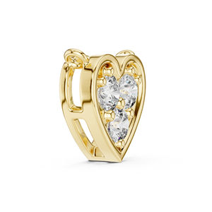 Pendentif en or jaune 14 carats avec diamant rond de laboratoire, collection de mariage, bijoux de mariée pour femmes, diamant certifié de luxe - Product Image 5