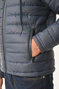Veste matelassée pour homme en gros, veste d'extérieur, fermeture éclair avec capuche, veste matelassée extrêmement chaude en hiver - Product Image 3
