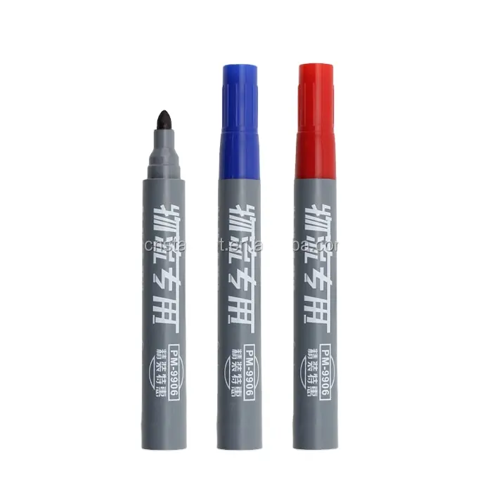 Cor de tinta colorida e caneta marcadora tipo marcador permanente