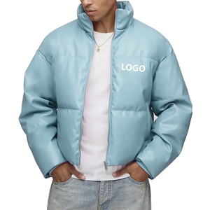 Chaqueta Acolchada Personalizada con Cuello Alto, Logotipo Frontal, Ecológica, Impermeable y Resistente al Viento, con Relleno de Algodón para Hombre, Venta al Por Mayor - Product Image 1