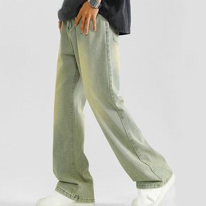 กางเกงยีนส์ทรงแบ็กกี้วินเทจของผู้ชายกางเกงยีนส์ทรงหลวมใส่สบายผ้ายืดแบบคลาสสิก - Product Image 5