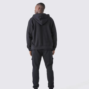 Sudadera con capucha pesada con cierre para hombre y mujer, ropa de calle informal y cálida con capucha ajustable y forro suave - Product Image 6