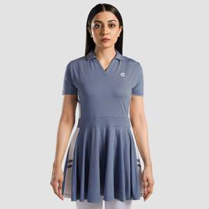 Robe de tennis vintage pour polo, bleu JK, avec logo brodé, respirante, en satin, denim, polyester, lin, styles longs et courts, imprimée - Product Image 1