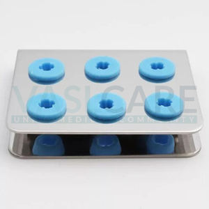 Soporte para bloque de fresas dentales, estuche de desinfección para fresas de alta y baja velocidad, Agujero 6, aleación de aluminio de Vaslcare - Product Image 2