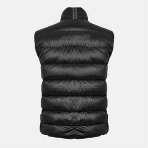Gilets sans manches en polaire doublée pour hommes, logo personnalisé OEM ODM, noir brillant, veste matelassée pour hommes, vestes pour hommes - Product Image 3