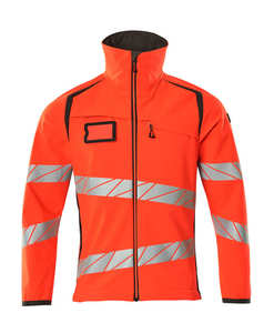 Chaqueta Softshell larga de invierno para hombre, soporte bordado, cremallera reflectante fluorescente, estilo de calle, servicio OEM disponible - Product Image 6