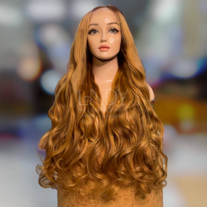 Precio al por mayor, pelucas de colores ondulados de la mejor calidad, cabello humano con encaje frontal, cabello vietnamita crudo para mujeres negras - Product Image 2