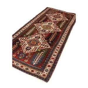 Alfombra de Lana Anudada a Mano Aalam Ivory Paem-197 con Patrón Geométrico para Sala de Estar, Decoración del Hogar, Diseño Rectangular para Pasillo - Product Image 2