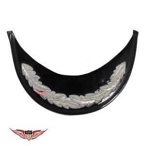 En gros Visière brodée à la main en fil de broderie argenté motif feuille de chêne pour accessoires d'uniforme de parade et de cérémonie KEW - Product Image 1