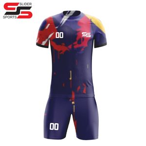 Kit d'uniformes de football pour hommes, vêtements de sport de sublimation personnalisés avec logo personnalisé et accepté pour demi-manches unisexes - Product Image 5