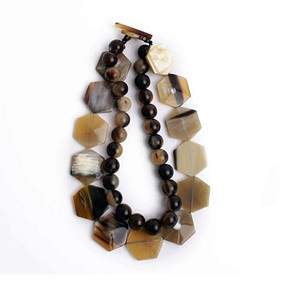 สร้อยคอฮอร์นที่ติดแท็กสร้อยคอเขาควายธรรมชาติทำด้วยมือสินค้าอินเดีย - Product Image 5