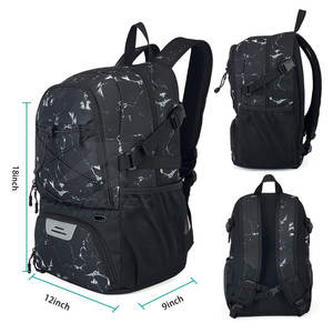 Bolsa de baloncesto de gran capacidad con bolsillos adicionales para equipo y artículos personales Bolsa de baloncesto con logotipo personalizado - Product Image 3