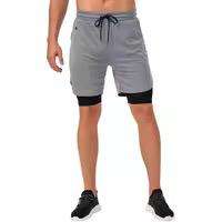 Mens 7 Inch Liner Shorts Double <b>Layer</b> With Zipper Breathable Stretch Running Training Sports Casual Quick Dry - Product Image 2
