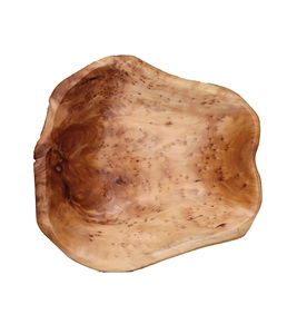 Grand bol en bois créatif fait à la main en bois sculpté bols à fruits bols en bois pour décor clé snack stockage (12 "-14") - Product Image 1