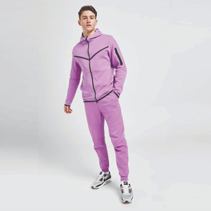 Ropa de calle de color personalizada, chándales de algodón y poliéster para invierno, ropa deportiva, conjuntos de chándal con capucha para hombres, trajes de entrenamiento para correr - Product Image 4