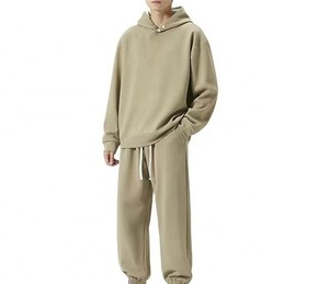 ชุดวอร์มผ้าฝ้ายโพลีเอสเตอร์แบบหนามีฮู้ดสำหรับผู้ชายและผู้หญิง - Product Image 4