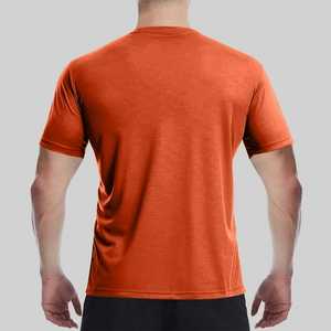 T-shirts à manches courtes pour hommes en tissu tricoté uni en polyester/coton, à séchage rapide, respirant, style décontracté hip-hop - Product Image 6