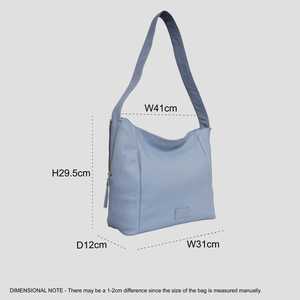 Bolso Hobo holgado de cuero de grano de guijarro azul pálido hecho a mano de alta calidad, estilo Vintage, proveedor indio superior - Product Image 3