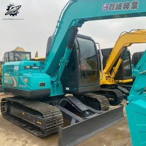 Excavatrice d'occasion Kobelco SK75, 7,5 tonnes, godet de 0,4 m³, marque japonaise d'origine, petite excavatrice sur chenilles pour travaux de construction, faible nombre d'heures, certifiée CE - Product Image 4