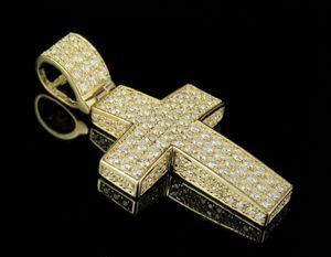 Custom 925 Sterling Silver VVS Moissanite Diamond <b>Cross</b> Pendant Iced Hip Hop Style Gold Plating Religious for Men Women - Product Image 4