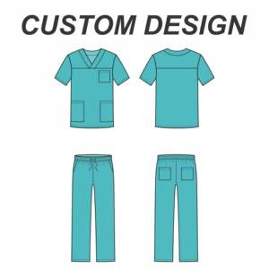 Uniforme de sarga elástica de LICRA cómoda de alta calidad unisex, uniforme de enfermera para correr, venta al por mayor, pantalones superiores, conjuntos de uniformes de hospital - Product Image 6