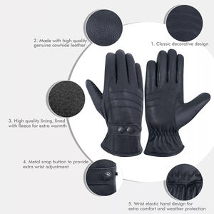 <b>Women</b> Men Leather Motorbike <b>Driving</b> <b>Gloves</b> Outdoor Breathable Fashion <b>Gloves</b> - Product Image 2