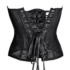 Corsé debajo del pecho con cremallera frontal de PVC de malla negra de talla grande para mujer, corpiño transparente con cordones, Top con accesorios para equipos de Fitness - Product Image 4