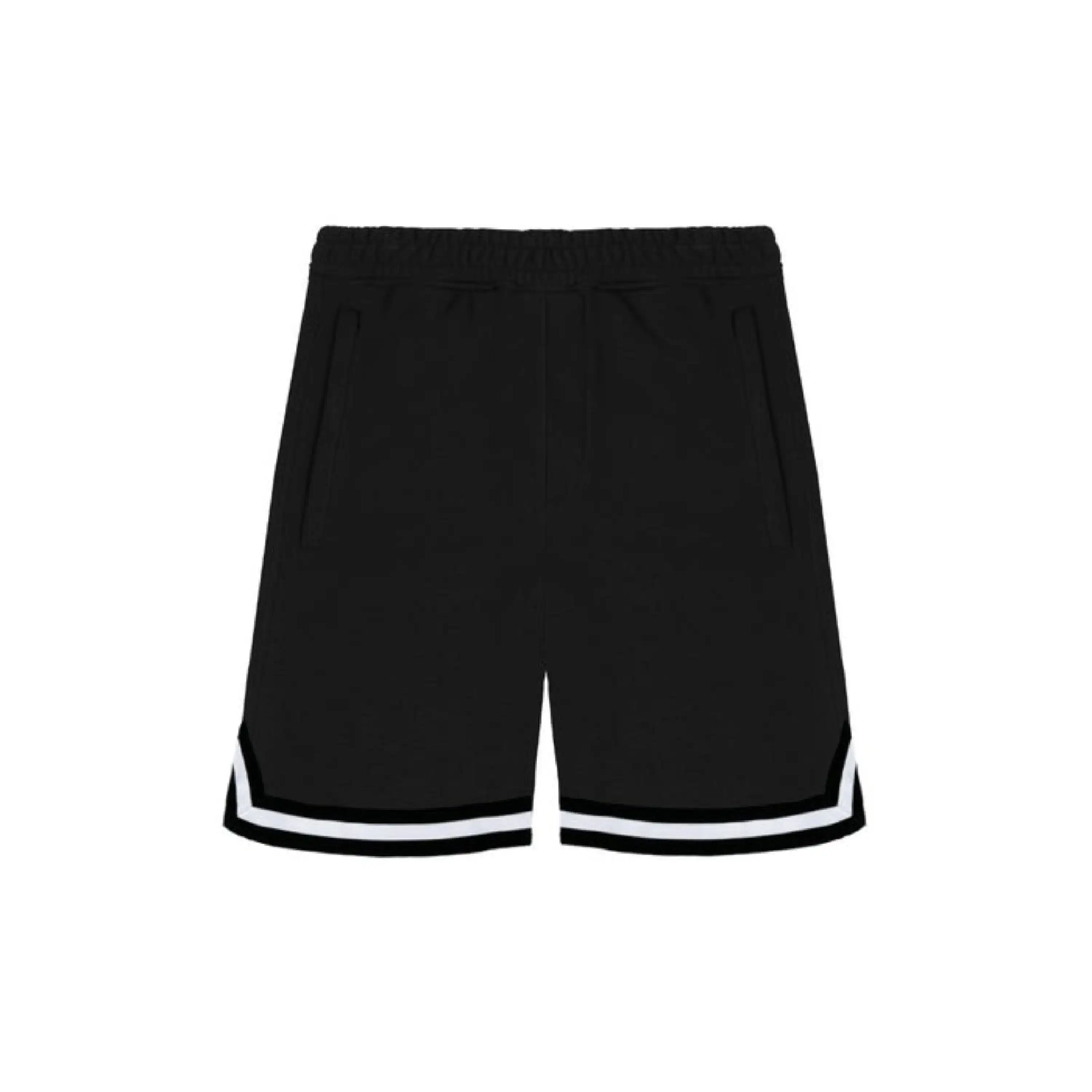 Custom Logo Casual Loose 100% Cotton Blank Fleece Short Solid Color Men's Jogger Sweat Shorts