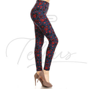 Fashion Style Women's High Waisted Full Length Breathable Spandex/Polyester <b>Leggings</b> Elastic Waist <b>Pockets</b> Print Comfortable - Product Image 5