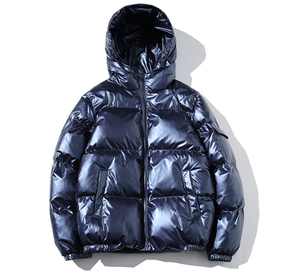 Veste matelassée de créateur pour hommes pour l'hiver Col à capuche style bulle personnalisé Motif de tissu en toile décoré en gros - Product Image 2