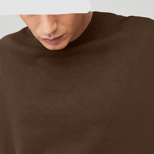 Men's Heavyweight <b>Vintage</b> <b>Sweatshirts</b> Custom Crewneck Soft Pullover Ribbed Knit French Terry Winter Cotton Polyester Solid - Product Image 4