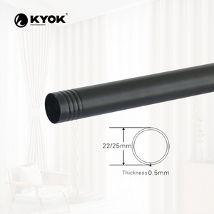 KYOK Modern Black <b>Curtain</b> Pole with <b>Rings</b> Round Design for Living Room Easy Installation 0.75-0.99 Inch Diameter - Product Image 4