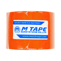 M Tape easycut I Cut Ruban de coupe de kinésiologie orange imperméable de 5cm de largeur et 5m de longueur Fabriqué en Corée pour une bonne tenue musculaire