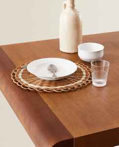 <b>Rattan</b> <b>Placemat</b> Charger Natural Woven Eco-Friendly Minimalist Carton Customized Size Home Decor Dinner Table Mats FBA for - Product Image 2