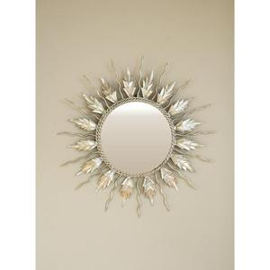 Metal Leaf Frame Wall <b>Mirror</b> Easy Mounted Elegant <b>Mirror</b> Home Bedroom Living Room Decorative Accent <b>Mirror</b> In Good Deals - Product Image 1